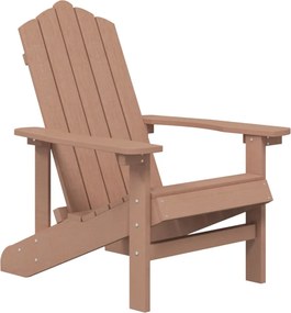 vidaXL Καρέκλα Κήπου Adirondack Καφέ από HDPE