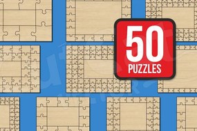 Intra απο ξύλο plywood 3mm-4mm πάχος 50 Παζλ φωτογραφιών κοπής με λέιζερ Δίασταση 20x20 cm INTRAFABR-119386005