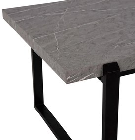 Τραπεζάκι σαλονιού SHABEN C9585.02 MDF Γκρί Μάρμαρο με Μαύρη Μεταλλική Βάση 120x56X45Yεκ. 120x60x46 εκ.