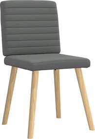 vidaXL Καρέκλες Τραπεζαρίας 6 τεμ Σκ. Γκρι Υφασμάτινες