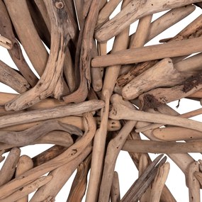 Φωτιζόμενο Διακοσμητικό Τοίχου DREAMER C4422 Driftwood με ταινία LED Φ90x7(πάχος) εκ. 90x90x7 εκ.