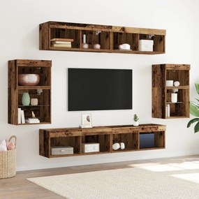 vidaXL Floating Shelf 2 τεμάχια Παλαιό ξύλο 40x28.5x40 εκ Επεξεργασμένο ξύλο