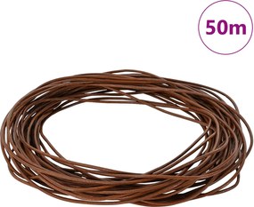 VidaXL Δερμάτινο σχοινί 1 Ανοιχτό καφέ Ø2 χιλ. x 50 μ. Δέρμα