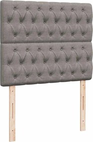 vidaXL Κρεβάτι Boxspring με Στρώμα Taupe 120x200 εκ. Υφασμάτινο