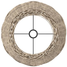 vidaXL Καπέλο Φωτιστικού Καφέ Ø45x28 εκ. από Wicker