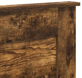 vidaXL Κεφαλάρι με κεφαλάρι Καπνιστό Δρύς 200 cm Επεξεργασμένο ξύλο