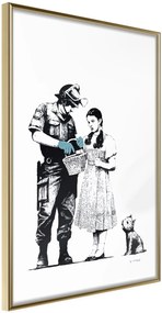 Αφίσα - Banksy: Stop and Search  - 20x30 - Χρυσό - Χωρίς πασπαρτού