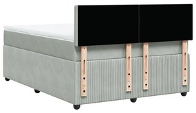 ΚΡΕΒΑΤΙ BOXSPRING ΜΕ ΣΤΡΩΜΑ ΑΝΟΙΧΤΟ ΓΚΡΙ 160X200 ΕΚ. ΒΕΛΟΥΔΙΝΟ 3290094