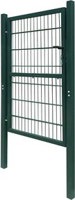 vidaXL Πόρτα Περίφραξης 2D (Μονή) Πράσινη 100x180 εκ.
