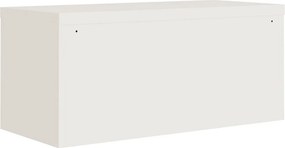 vidaXL Αρχειοθήκη Λευκή 90 x 40 x 145 εκ. από Ατσάλι