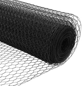 vidaXL Φράχτης Εξαγώνου Γκρι 1,4 x 50 m PVC