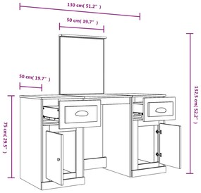 ΜΠΟΥΝΤΟΥΑΡ ΜΕ ΚΑΘΡΕΦΤΗ ΓΚΡΙ SONOMA 130X50X132,5 ΕΚ. 3185341