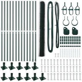 vidaXL Στύλος Περιφράξεων Πράσινο 25 x 1,6 μ (36 χλστ πλέγμα)