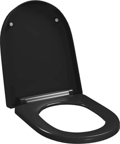 vidaXL Κάλυμμα Λεκάνης με Soft Close &amp; Quick Release Μαύρο