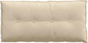 vidaXL Μαξιλάρι Πλάτης Κρεμ 100 x 50 cm Ύφασμα Μικροΐνας
