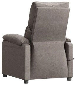 vidaXL Πολυθρόνα Ανακλινόμενη Ηλεκτρική Taupe Υφασμάτινη