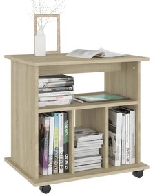 vidaXL Ντουλάπι Τροχήλατο Sonoma Δρυς 60 x 45 x 60 εκ. από Επεξ. Ξύλο