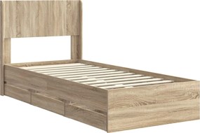 vidaXL Καλάθι με αποθήκη και κεφαλάρι Sonoma Δρυς 75 x 190 cm