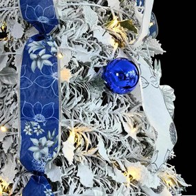 vidaXL Τεχνητό Χριστουγεννιάτικο Δέντρο με 150 LED Λευκό 180 cm PVC