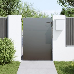 vidaXL Πύλη Κήπου Μαύρο 105 x 150 cm Ατσάλι με Επικάλυψη Πούδρας