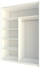 Ντουλάπα Honolulu 118, Άσπρο, 215x160x61cm, Πόρτες ντουλάπας: Ολίσθηση