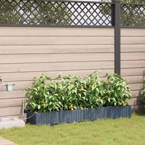 vidaXL Γλάστρες Κήπου 1 τεμ Ανοιχτό γκρι 160 x 40 x 22 cm Πλαστικό