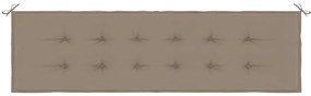 vidaXL Μαξιλάρι Πάγκου Κήπου Taupe 180x50x3 εκ. Ύφασμα Oxford