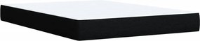 vidaXL Κρεβάτι Boxspring με Στρώμα Μαύρο 140x190 εκ. Υφασμάτινο