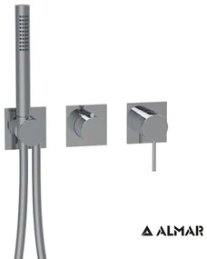 Εξωτερικό Τμήμα Μίκτη Εντοιχισμού 2-3 Εξόδων Core Push Almar Chrome E180192-100