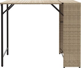 vidaXL Σετ Τραπεζαρίας Κήπου Πτυσ. 5 Τεμαχίων Μπεζ από Συνθ. Ρατάν
