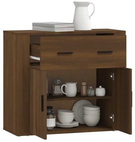 vidaXL Ντουλάπι Καφέ Δρυς 80x33x70 εκ. από Επεξεργασμένο Ξύλο