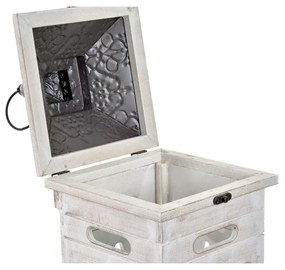 Σετ φαναριών Home ESPRIT Λευκό Κρυστάλλινο Έλατο Χωρίς Δακτύλιο Άραβας 26 x 26 x 66 cm (2 Τεμάχια)