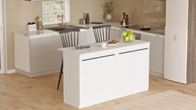 Τραπέζι Κουζίνας Λευκό IGUL 160x60x90