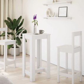 vidaXL Τραπέζι Μπαρ Λευκό 51x50x103,5 εκ. Επεξ. Ξύλο