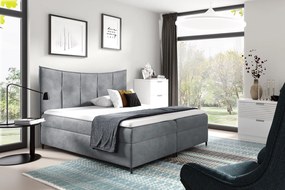 Επενδυμένο κρεβάτι Bergamo-Gkri-200 x 200