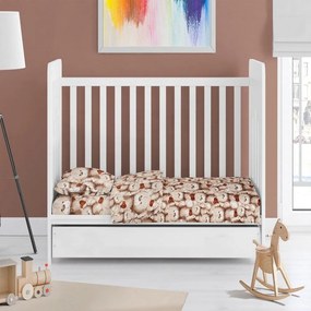 Κατωσέντονο Βρεφικό Με Λάστιχο Teddy Bear 535 Beige DimCol Cradle 70x155cm 100% Βαμβάκι