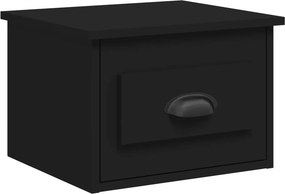 vidaXL Κομοδίνο Επιτοίχιο Μαύρο 41,5 x 36 x 28 εκ.