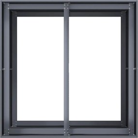 vidaXL Ζαρντινιέρα Ανθρακί 80x80x80 εκ. από Χάλυβα