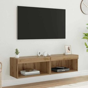 vidaXL Σετ επίπλου τηλεόρασης 2 pcs Artisan Oak Επεξεργασμένο ξύλο