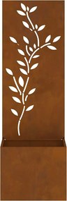 vidaXL Οθόνη Ιδιωτικότητας Κήπου Floral Σκ rusty 50 x 140 cm