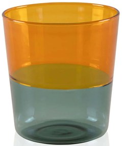 Ποτήρι Νερού 280TMA1988 8x8x9cm 320ml Amber-Green Hermia Glass