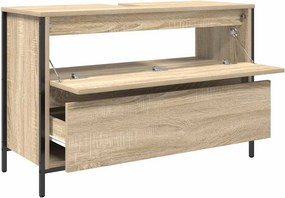 vidaXL Ντουλάπι νιπτήρα μπάνιου με συρτάρια Sonoma Δρυς 90x34,5x60 εκ.