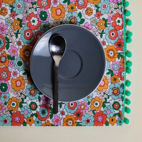 Σουπλά (Σετ 2τμχ) White Fabric Leany Multi