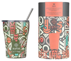 Θερμός Coffee Mug 350ml Estia Home Art Save the Aegean Geovivid 01-22938