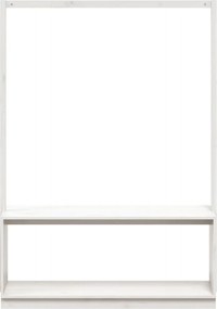 vidaXL Κρεμάστρα Ρούχων Παπουτσοθήκη Λευκή 113x40x157,5εκ Μασίφ Πεύκο