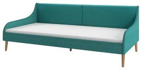 vidaXL Πλαίσιο Daybed Πράσινο Υφασμάτινο + Στρώμα Αφρού Μνήμης