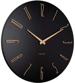 Ρολόι Τοίχου Esmerado KA6073BK Φ60cm Black Karlsson Μέταλλο