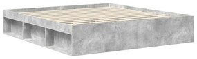 vidaXL Σκελετός Κρεβατιού Σκυρόδεμα 180 x 200 cm Στερεά ξυλεία πεύκου