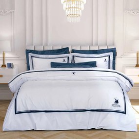 Σεντόνια 2174 (Σετ 4τμχ) White Greenwich Polo Club Queen Size 100% Cotton