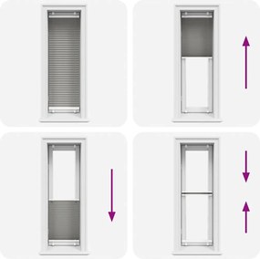 vidaXL Πλισέ περσίδα Ανθρακί 45x100 cm Πλάτος υφάσματος 44,4 cm